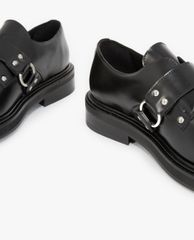 THE KOOPLES - Giày tây nam da bóng mũi tròn Leather Buckle