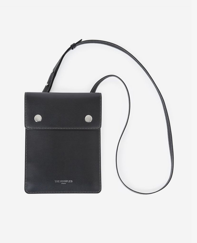 THE KOOPLES - Túi đeo chéo nam chữ nhật Logo