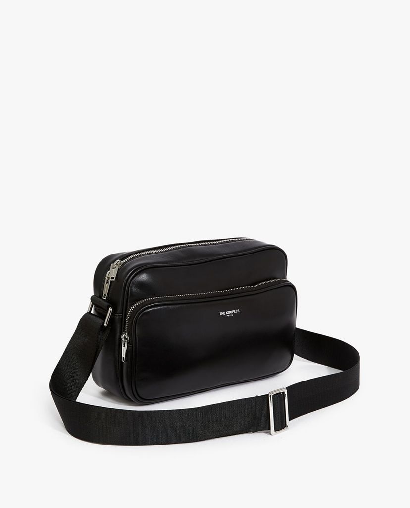 THE KOOPLES - Túi đeo chéo nam chữ nhật phối logo thanh lịch