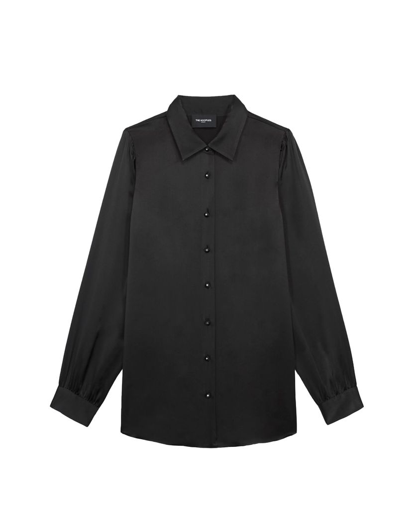 THE KOOPLES - Áo sơ mi nữ tay dài Black Long Dress