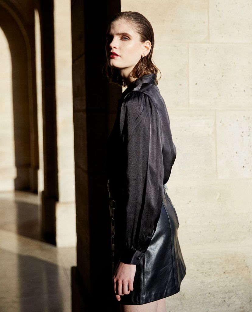 THE KOOPLES - Áo sơ mi nữ tay dài Black Long Dress