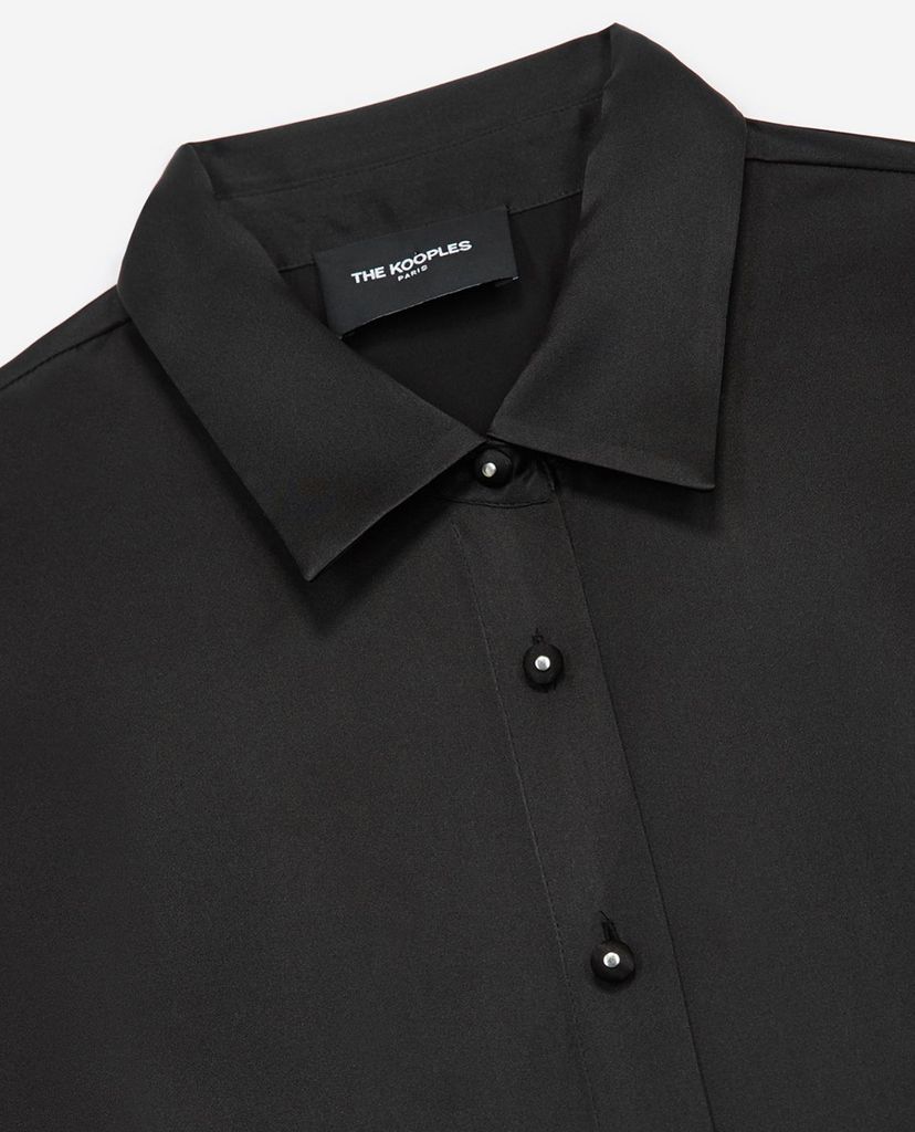 THE KOOPLES - Áo sơ mi nữ tay dài Black Long Dress