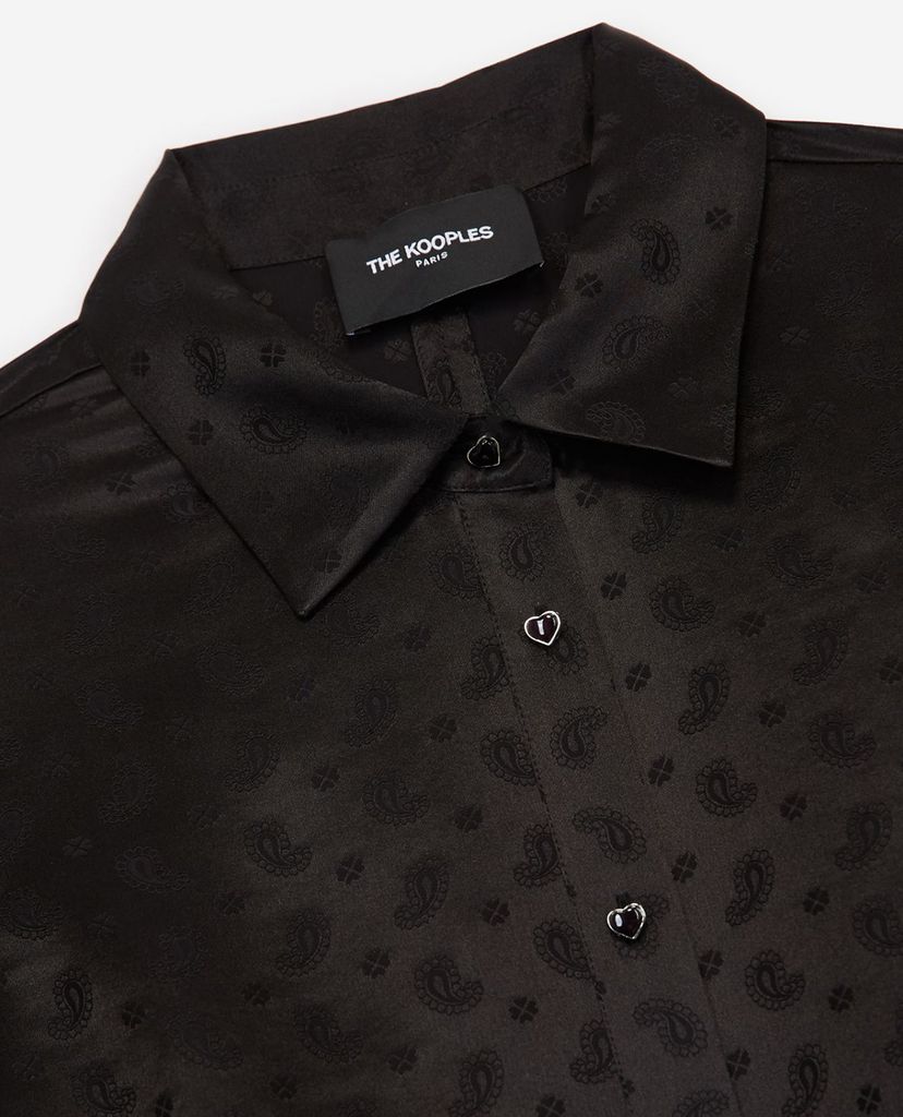 THE KOOPLES - Áo sơ mi nữ rút dây Jacquard