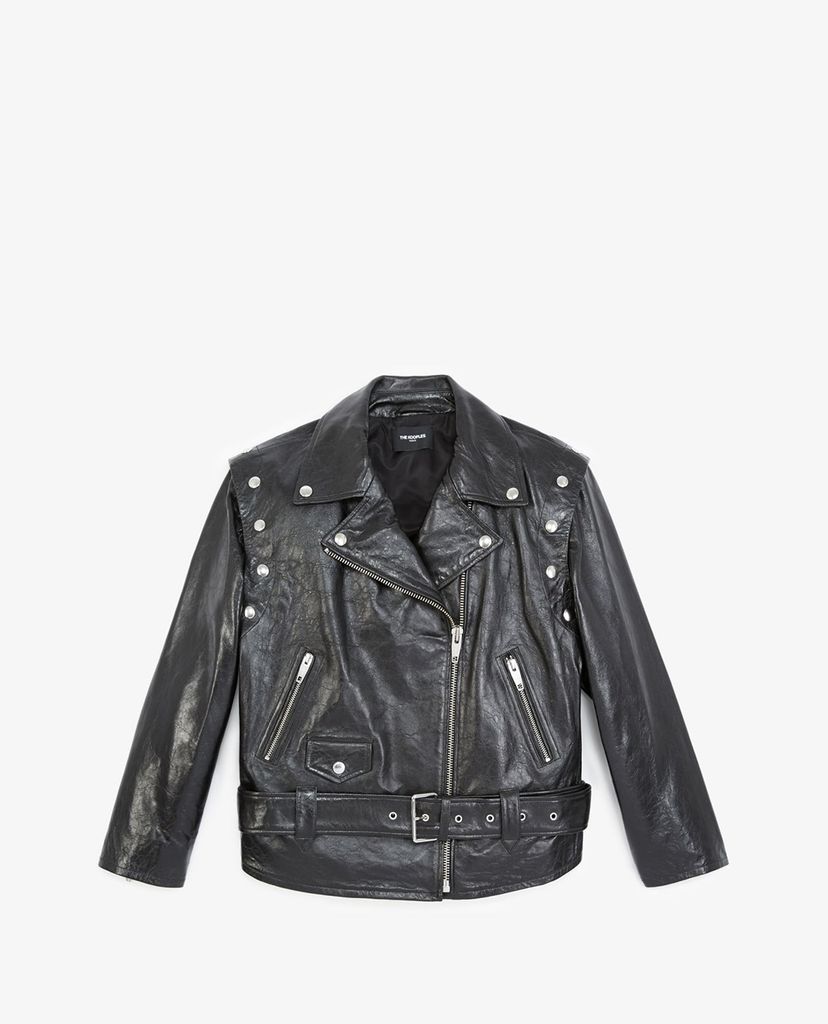 THE KOOPLES - Áo khoác da nữ Detachable Sleeves