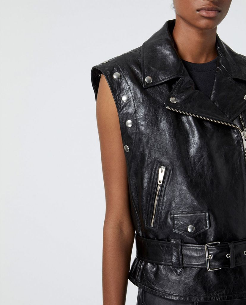 THE KOOPLES - Áo khoác da nữ Detachable Sleeves