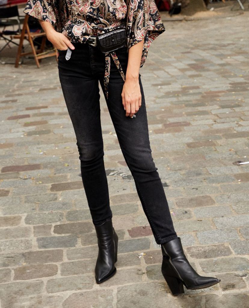 THE KOOPLES - Quần jeans nữ phom slim fit Visible Buttons