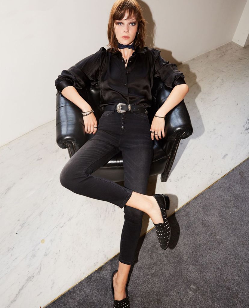 THE KOOPLES - Quần jeans nữ phom slim fit Visible Buttons