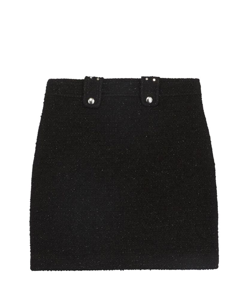 THE KOOPLES - Chân váy mini phối zip Studded