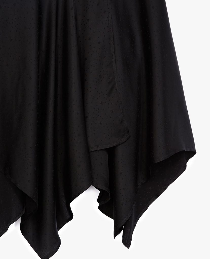 THE KOOPLES - Chân váy midi Black Wrap With Star Print