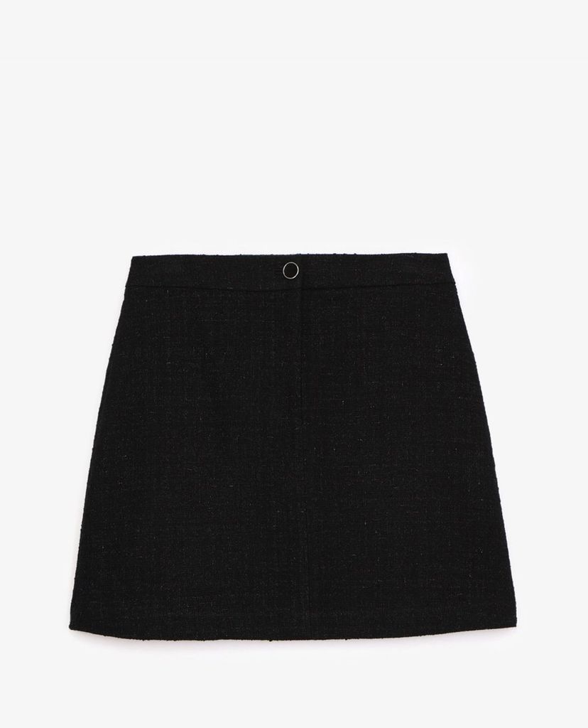 THE KOOPLES - Chân váy mini chữ A Tweed With Sparkle Effect