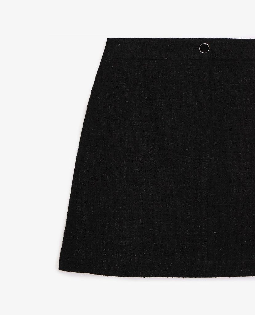 THE KOOPLES - Chân váy mini chữ A Tweed With Sparkle Effect