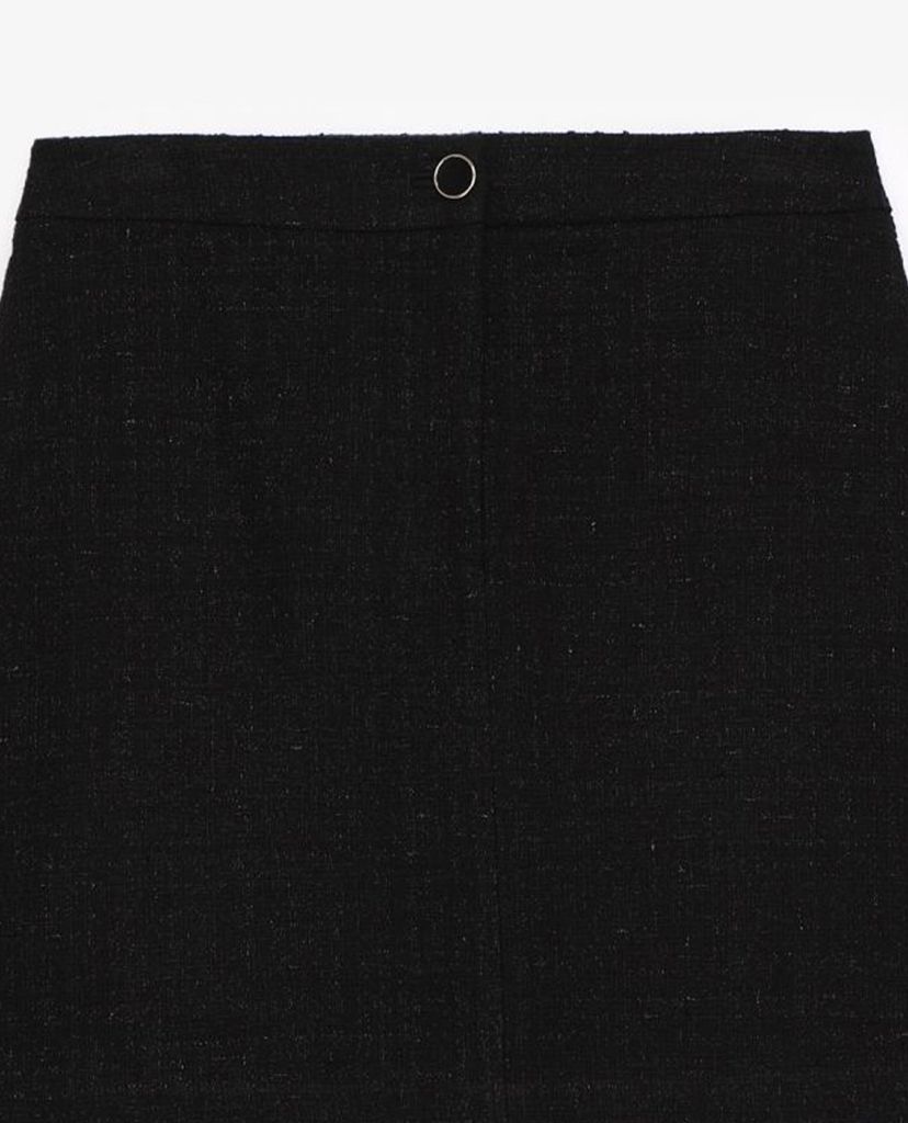 THE KOOPLES - Chân váy mini chữ A Tweed With Sparkle Effect