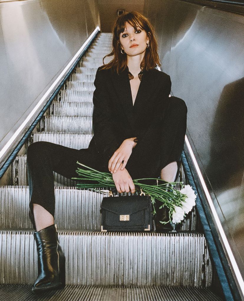 THE KOOPLES - Quần tây nữ ống đứng Plumetis Detail