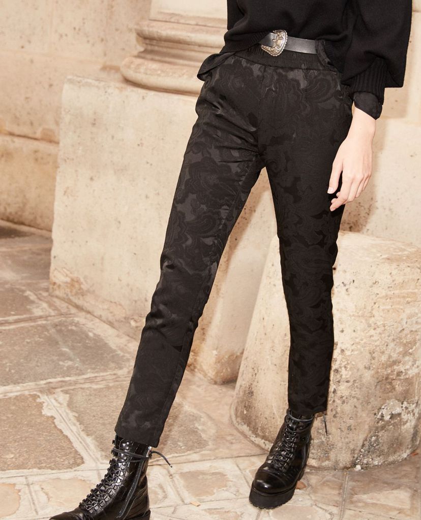THE KOOPLES - Quần dài nữ phom ôm Cashmere Printed