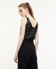 THE KOOPLES - Quần tây nữ ống đứng Black Crepe Suit