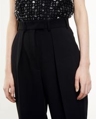 THE KOOPLES - Quần tây nữ ống đứng Black Crepe Suit