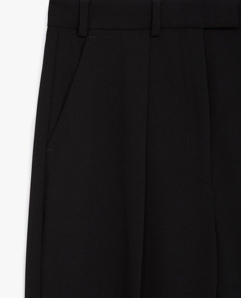 THE KOOPLES - Quần tây nữ ống đứng Black Crepe Suit