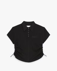 THE KOOPLES - Áo thun polo nữ cổ bẻ phối dây rút thời trang