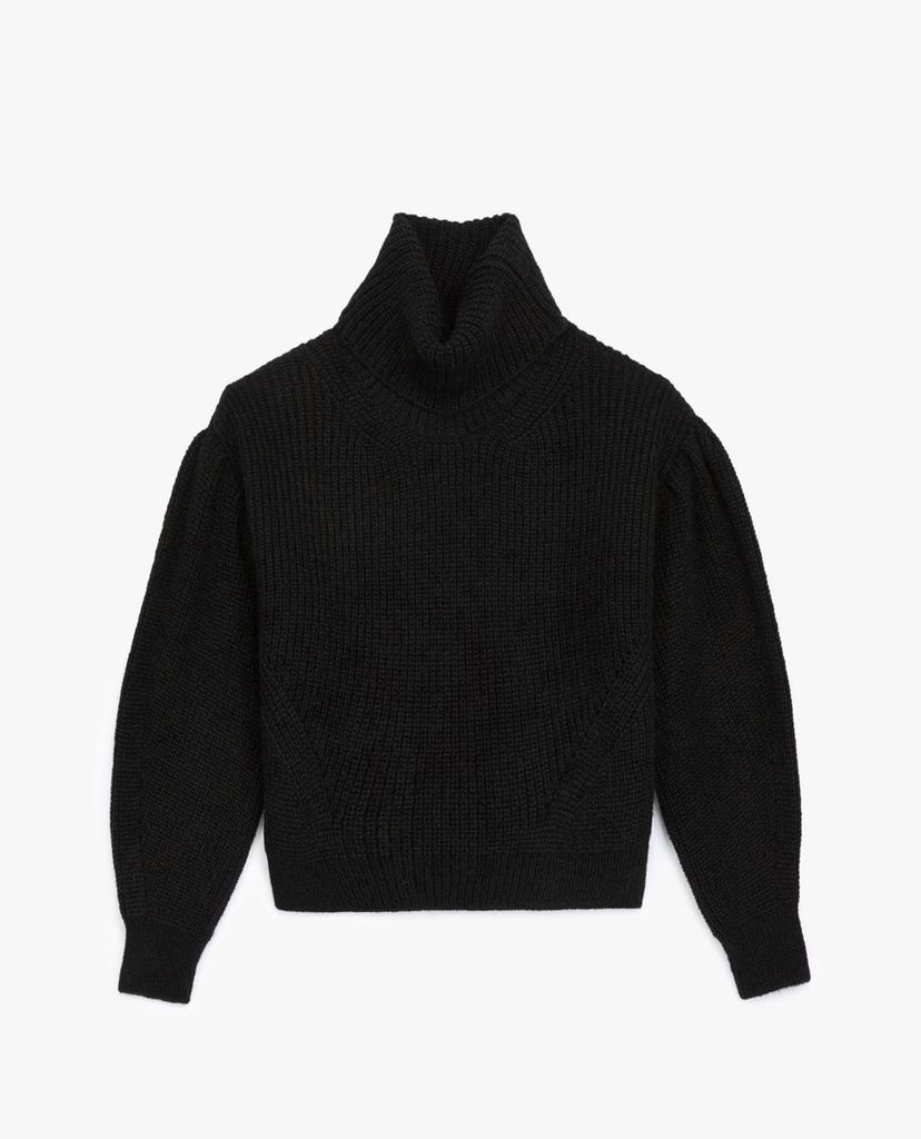 THE KOOPLES - Áo sweater nữ cổ lọ Knit Black Turtleneck