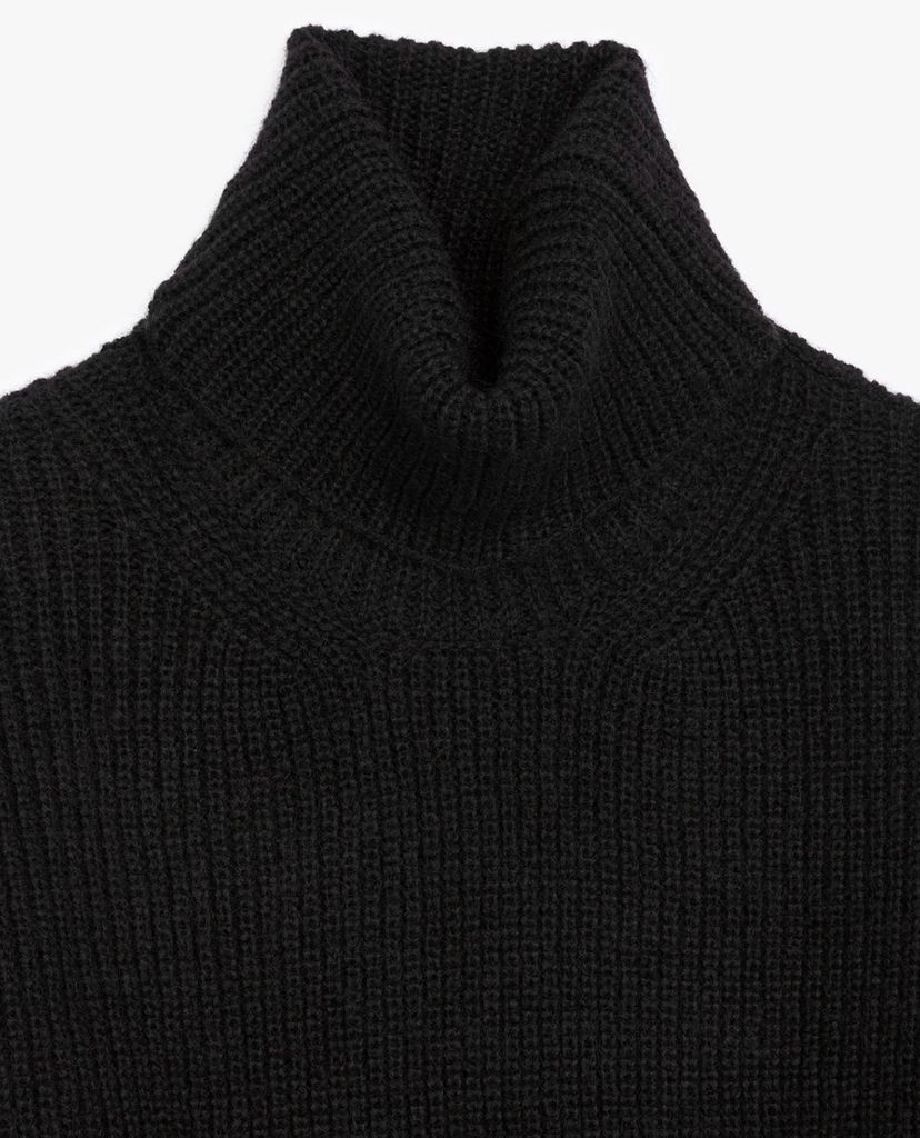 THE KOOPLES - Áo sweater nữ cổ lọ Knit Black Turtleneck