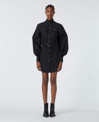THE KOOPLES - Đầm mini cổ trụ tay dài Belted White With Pockets