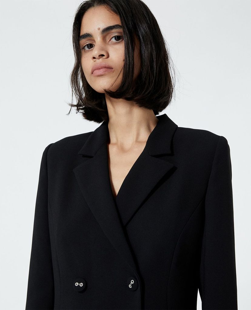 THE KOOPLES - Đầm mini phom blazer thanh lịch Black Jacket