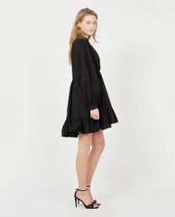 THE KOOPLES - Đầm mini cổ tròn tay dài Short Cotton