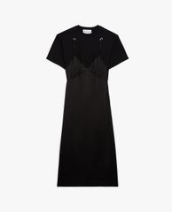 THE KOOPLES - Đầm midi giả 2 lớp Long Black