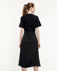THE KOOPLES - Đầm midi giả 2 lớp Long Black