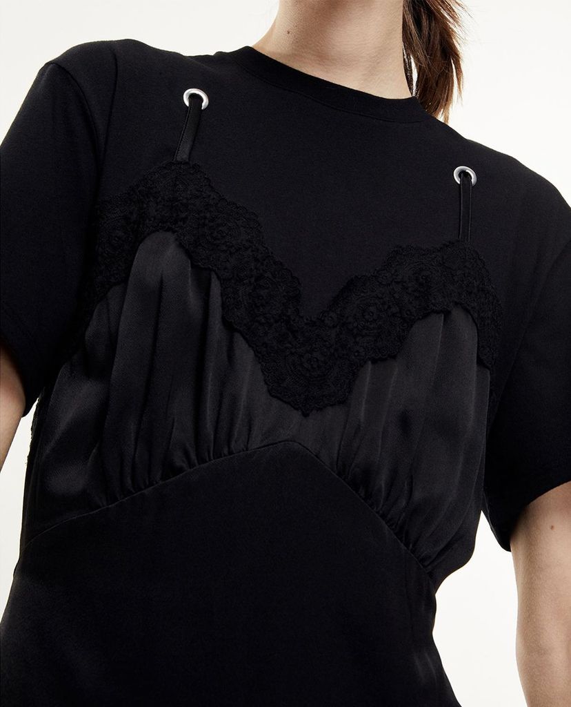 THE KOOPLES - Đầm midi giả 2 lớp Long Black