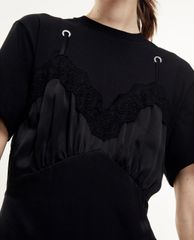 THE KOOPLES - Đầm midi giả 2 lớp Long Black