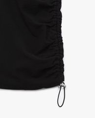 THE KOOPLES - Đầm midi cổ bẻ tay ngắn phối dây rút Drawstrings