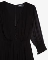 THE KOOPLES - Đầm midi cổ V tay lỡ Frills