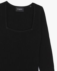 THE KOOPLES - Đầm mini cổ vuông tay dài phom ôm thời trang
