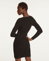 THE KOOPLES - Đầm mini cổ vuông tay dài phom ôm thời trang