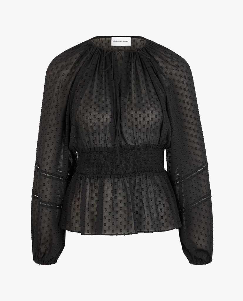 THE KOOPLES - Áo kiểu nữ tay dài nhấn eo hiện đại