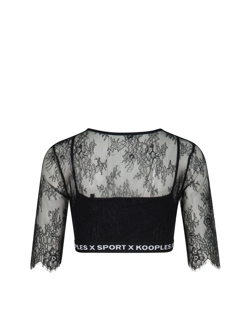 THE KOOPLES - Áo croptop nữ phối ren