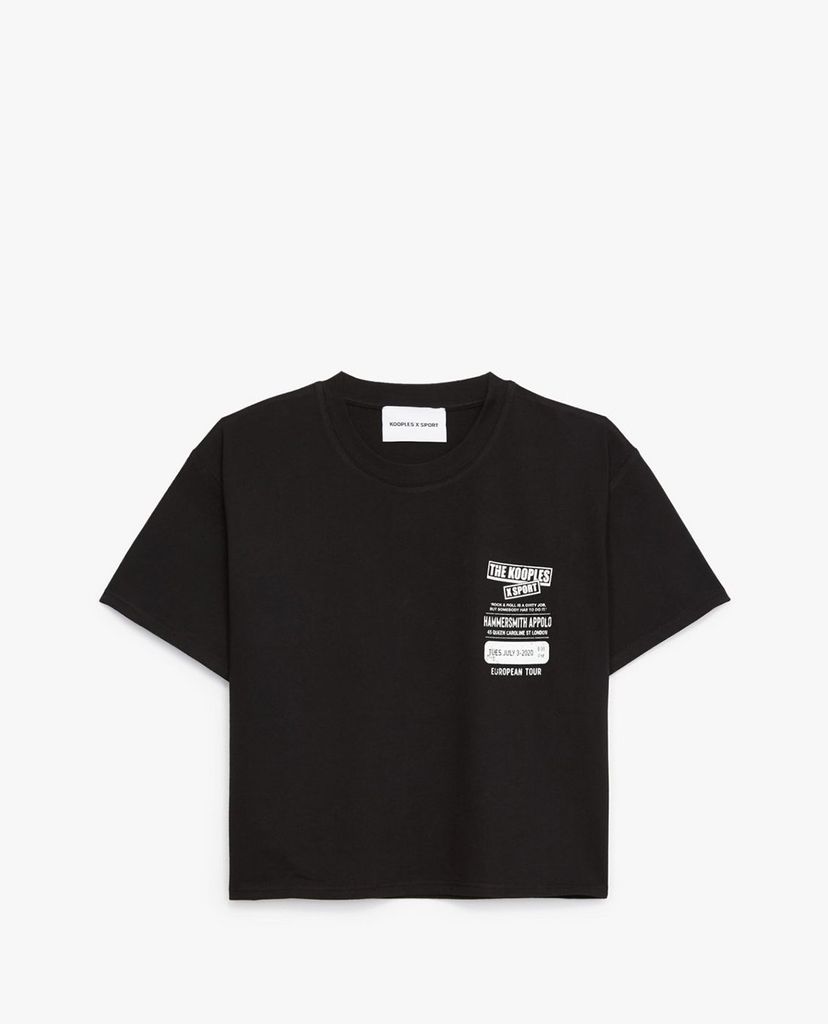 THE KOOPLES - Áo thun nữ cổ tròn ngắn tay Breast Logo