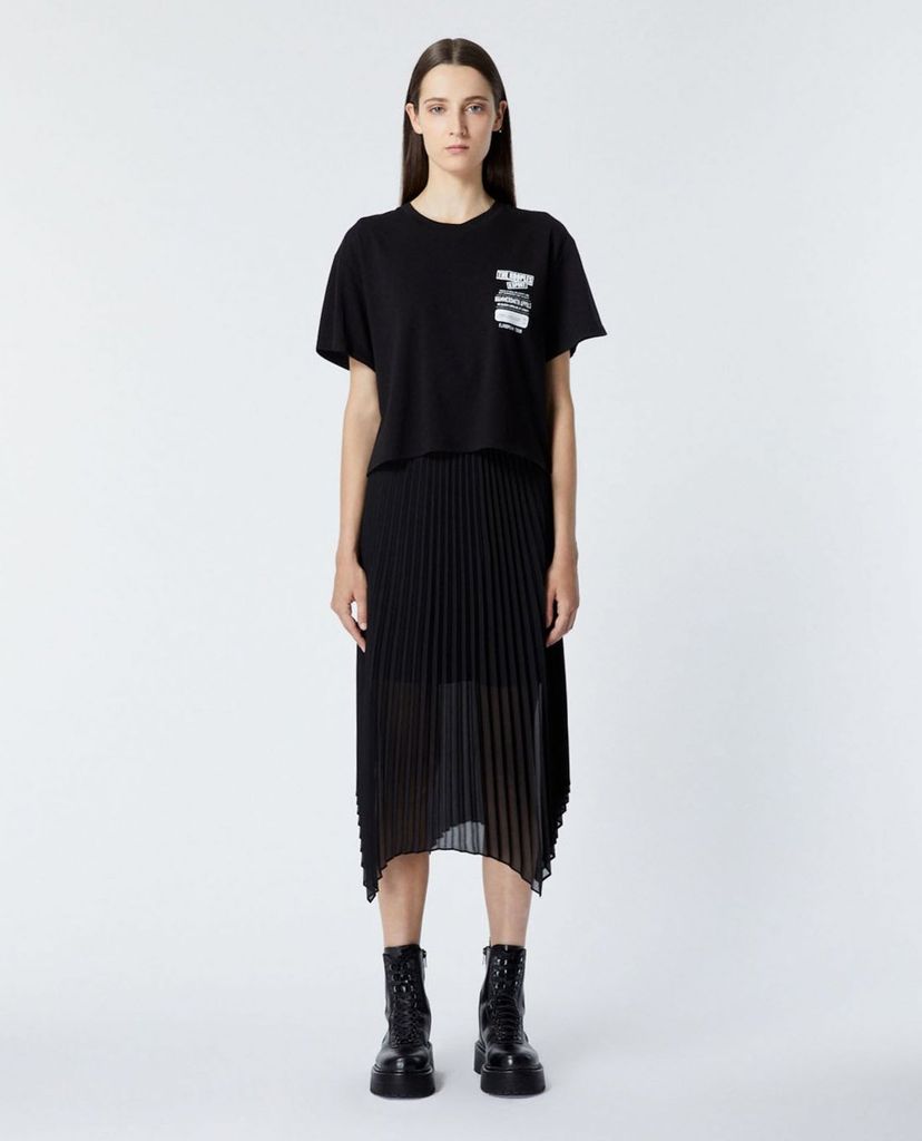 THE KOOPLES - Áo thun nữ cổ tròn ngắn tay Breast Logo