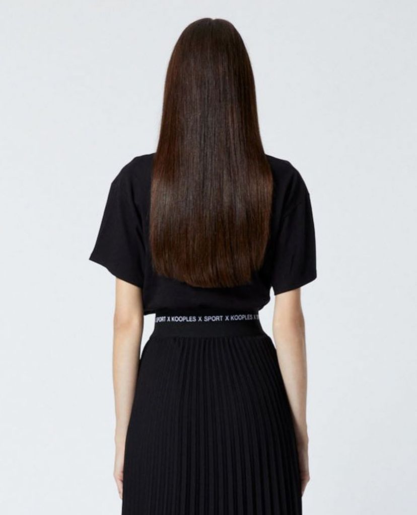 THE KOOPLES - Áo thun nữ cổ tròn ngắn tay Breast Logo