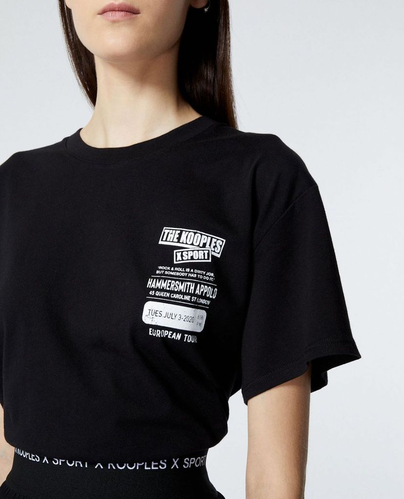 THE KOOPLES - Áo thun nữ cổ tròn ngắn tay Breast Logo
