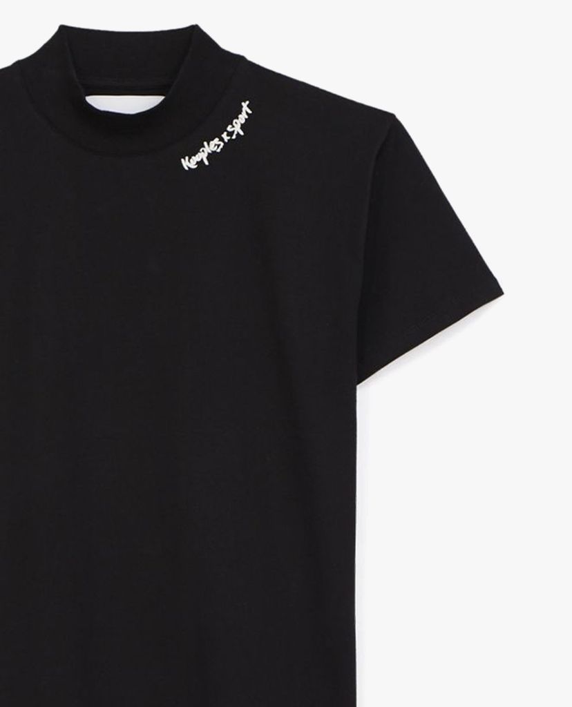 THE KOOPLES - Áo thun nữ cổ tròn tay ngắn Logo On Neck