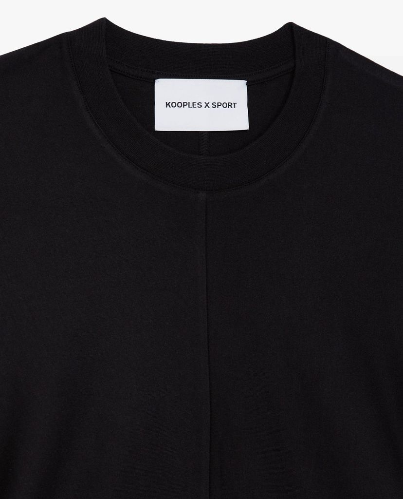 THE KOOPLES - Áo thun nữ rút dây Black Cotton
