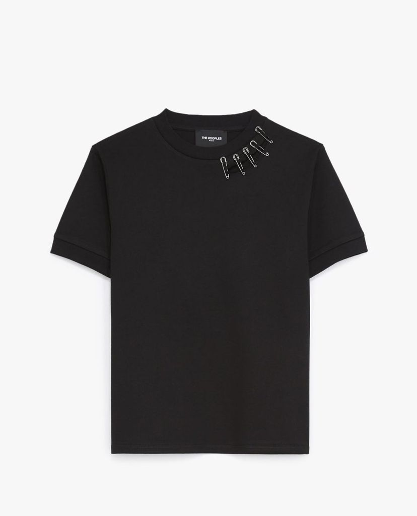 THE KOOPLES - Áo thun nữ cổ tròn ngắn tay Pins