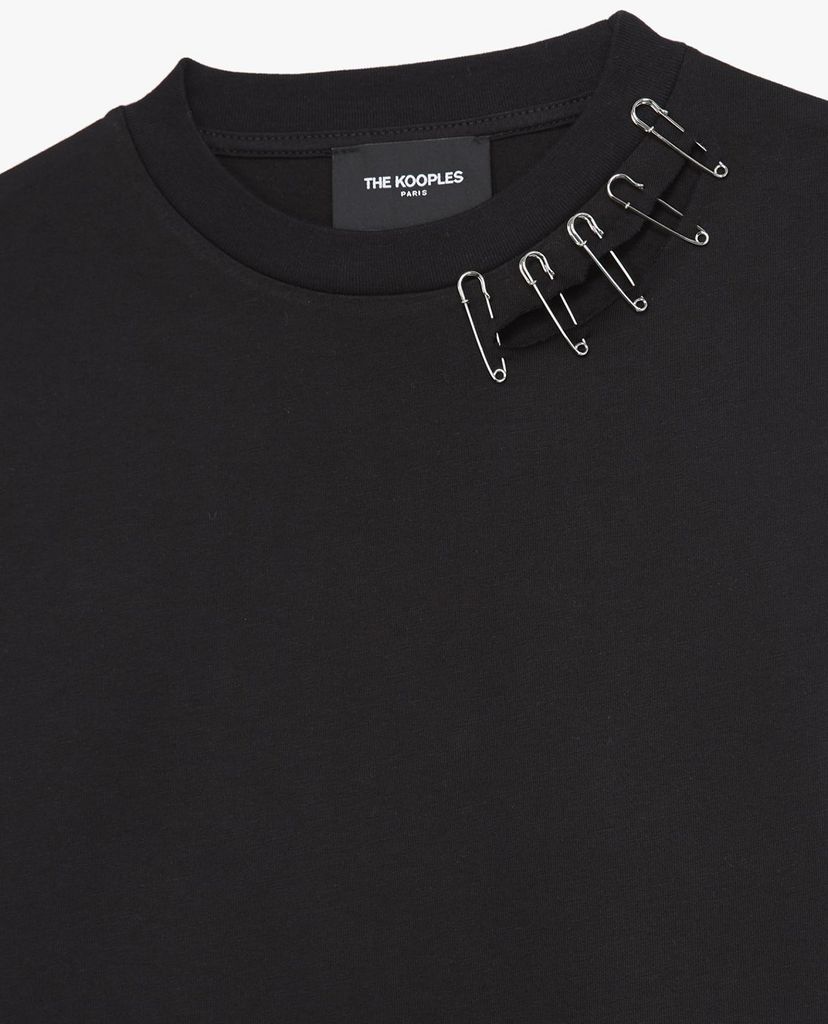 THE KOOPLES - Áo thun nữ cổ tròn ngắn tay Pins