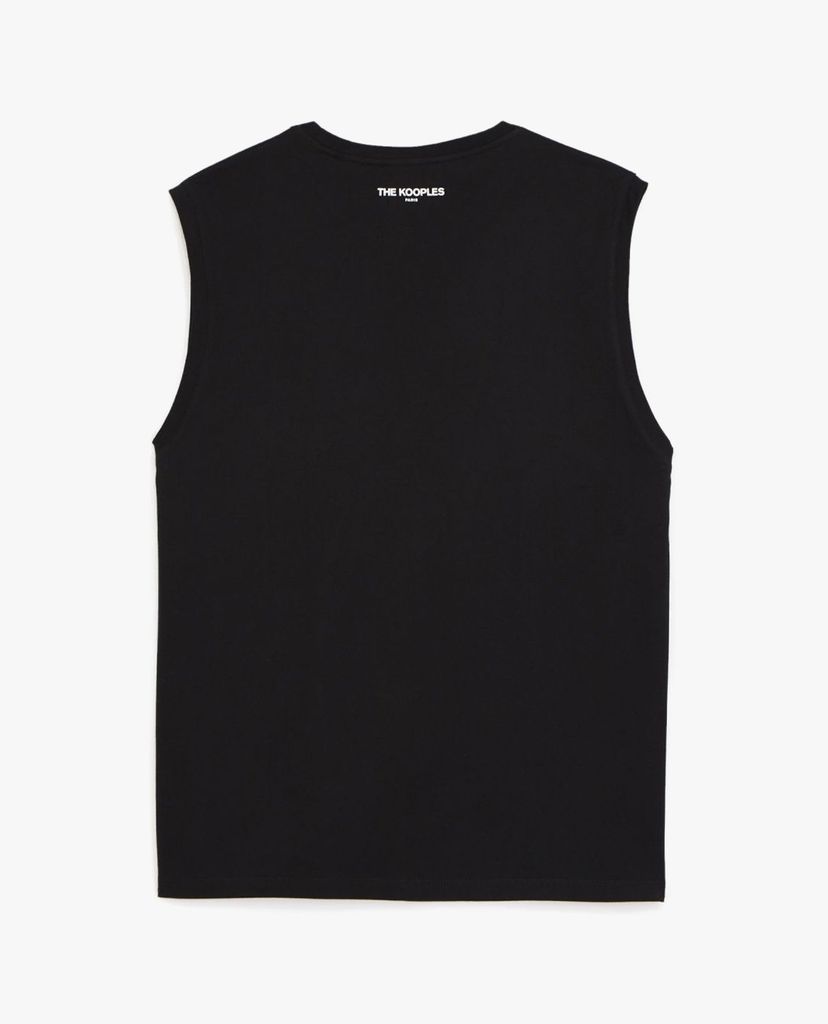 THE KOOPLES - Áo thun nam sát nách Contrasting Logo