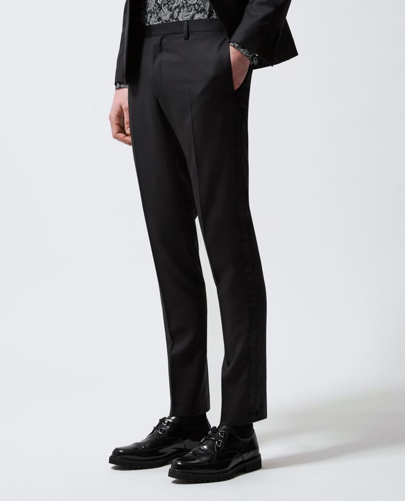 THE KOOPLES - Quần tây nam thanh lịch Satin Strip