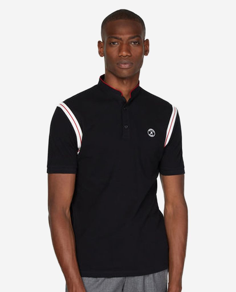 THE KOOPLES - Áo polo nam tay ngắn Black Cotton