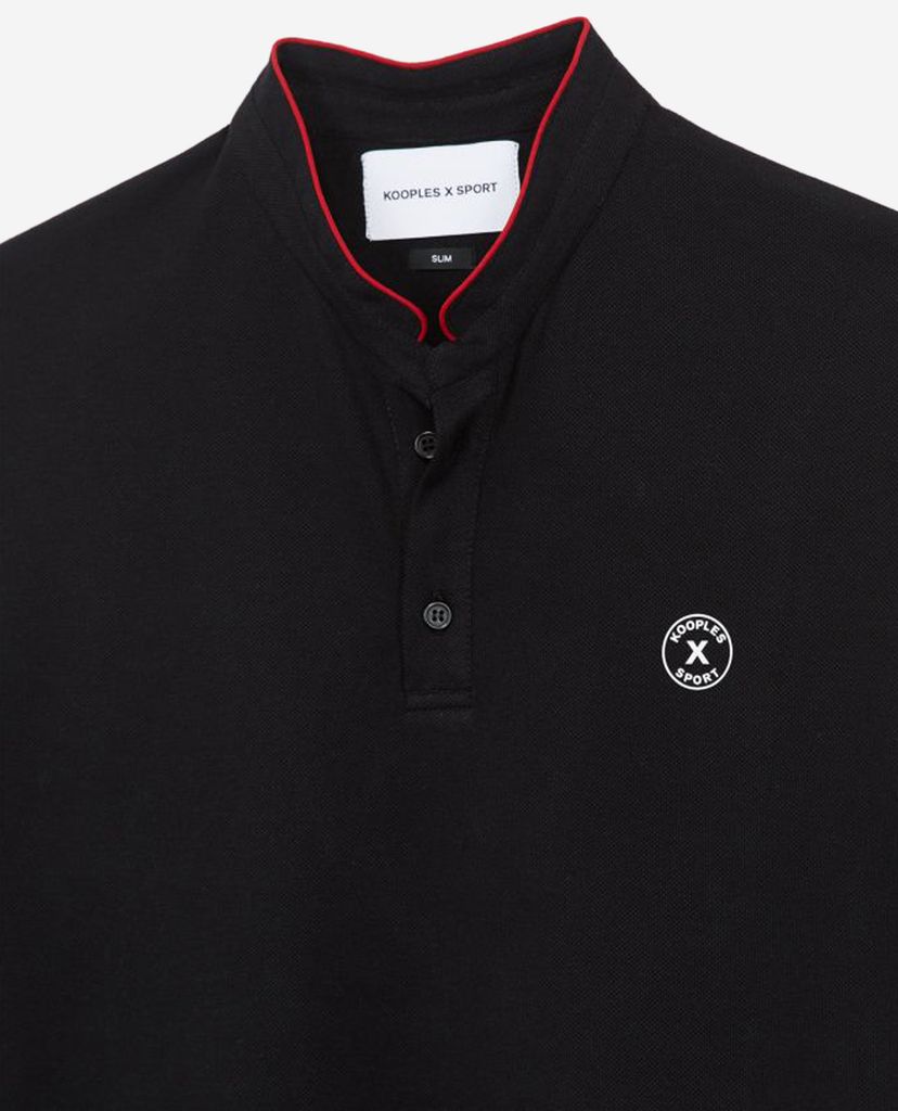 THE KOOPLES - Áo polo nam tay ngắn Black Cotton