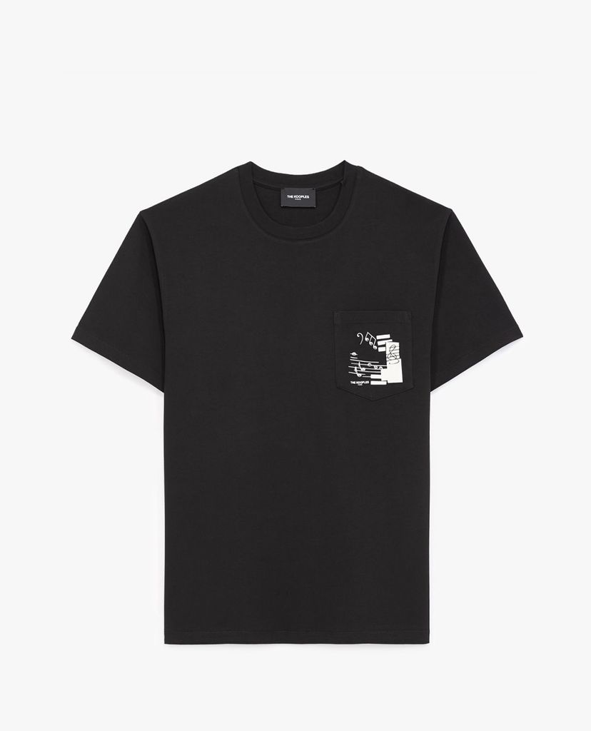 THE KOOPLES - Áo thun nam cổ tròn tay ngắn Pocket